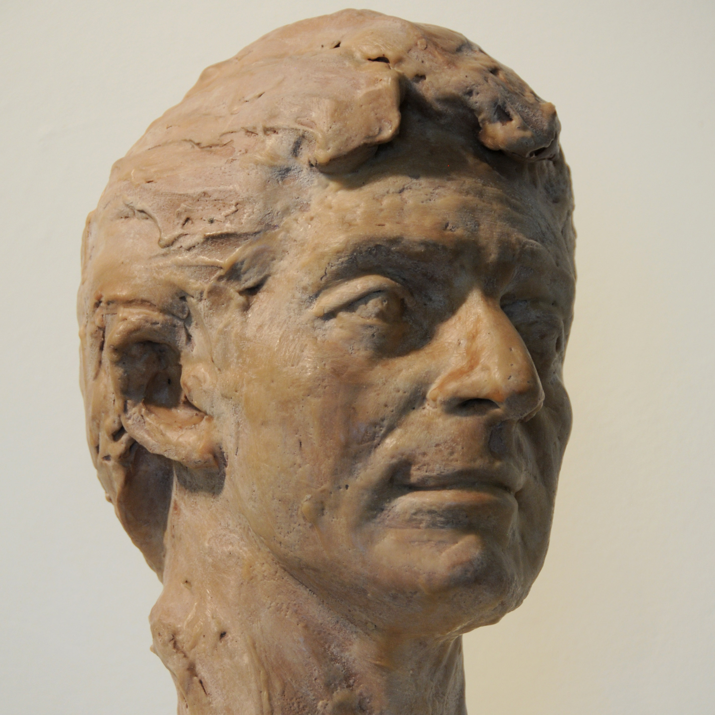 Portrait Sculpture, Encaustic on Clay