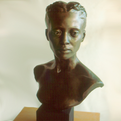 portrait Commission Sculpture, Bronze Patina on Plaster