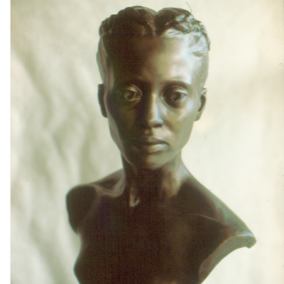 Commission, Kim Gray  portrait, bronze patinaed plaster