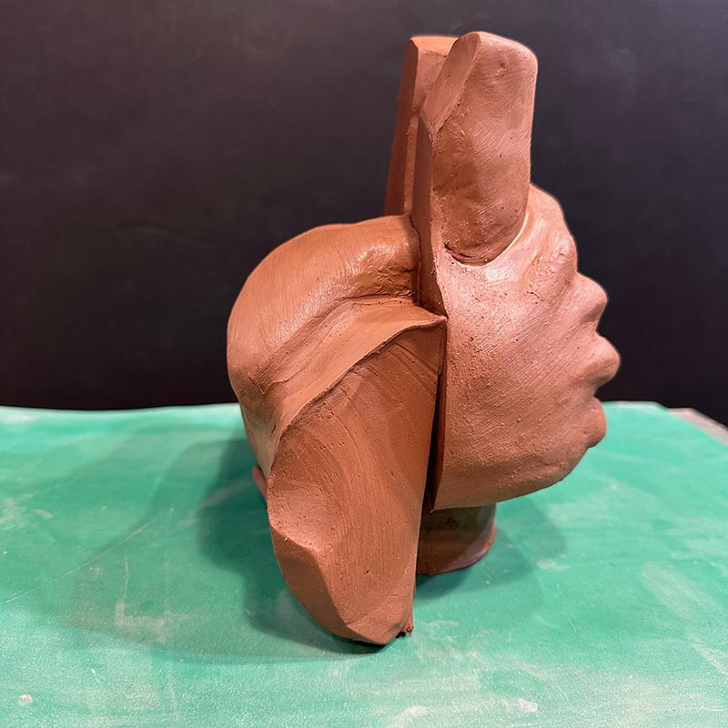 Abstract sculpture by Peter, clay